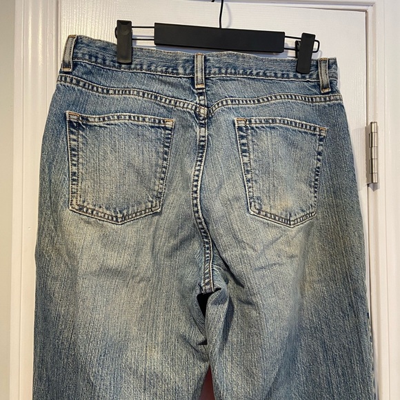 VTG L.L. Bean Size 12 T Boot Cut Cotton Denim Jeans Worn Distressed Med Wash - Picture 7 of 15
